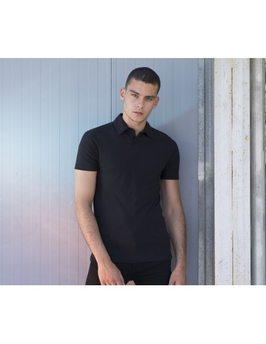 S-SF042-Mens Short Sleeved Stretch Polo